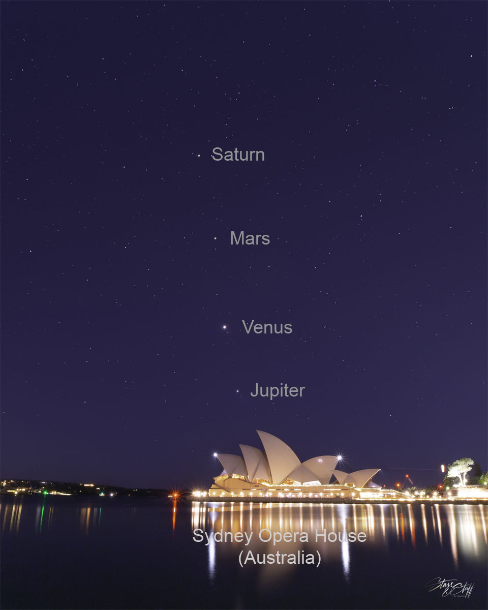 The featured image shows four planets lined up behind the
Sydney Opera House in Australia. The image was taken one morning
in April 2022, just before sunrise. 
Więcej szczegółowych informacji w opisie poniżej.